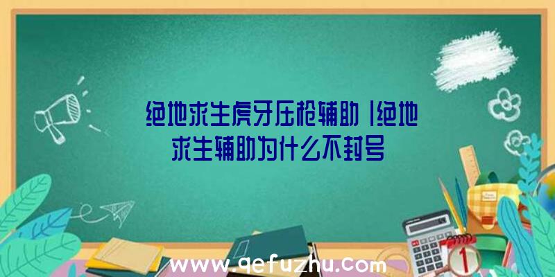 「绝地求生虎牙压枪辅助」|绝地求生辅助为什么不封号